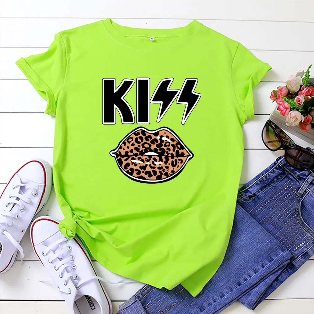 2021 Plus Size Women's T-shirt Leopard Lip Print Shirt O-neck Short Sleeve T-shirt Summer T-shirt 100% Cotton Women T-Shirt Tops
2021 Plus Size Women's T-shirt Leopard Lip Print Shirt O-neck Short Sleeve T-shirt Summer T-shirt 100% Cotton Women T-Shirt Tops