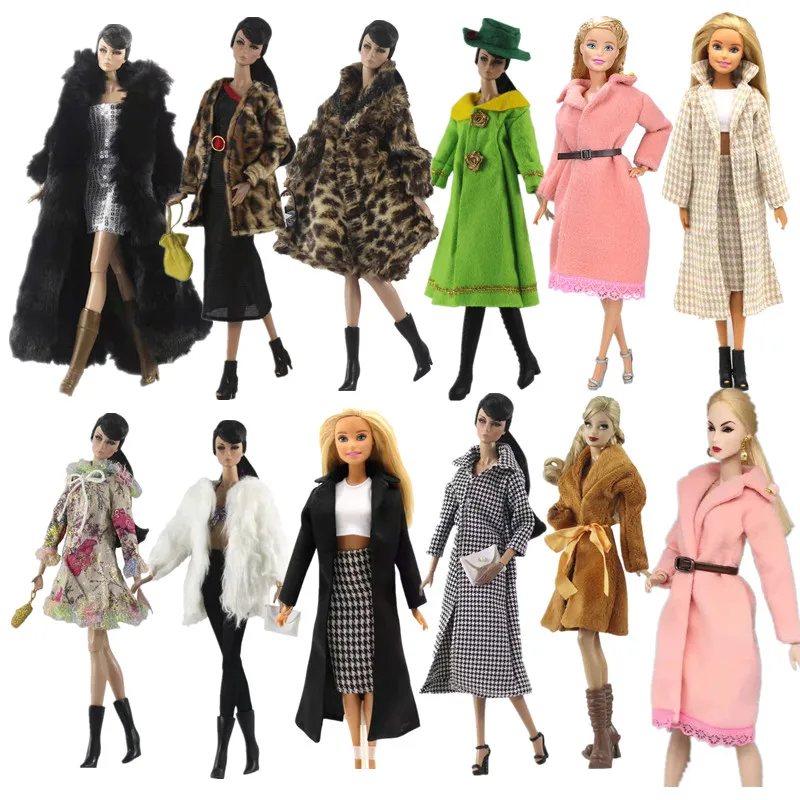 Parka Style 1/6 BJD Clothes for Barbie Dolls Outfits Princess Winter Long Fur Coat Houndstooth Plaid Jacket 1:6 Doll Accessories
Parka Style 1/6 BJD Clothes for Barbie Dolls Outfits Princess Winter Long Fur Coat Houndstooth Plaid Jacket 1:6 Doll Accessories