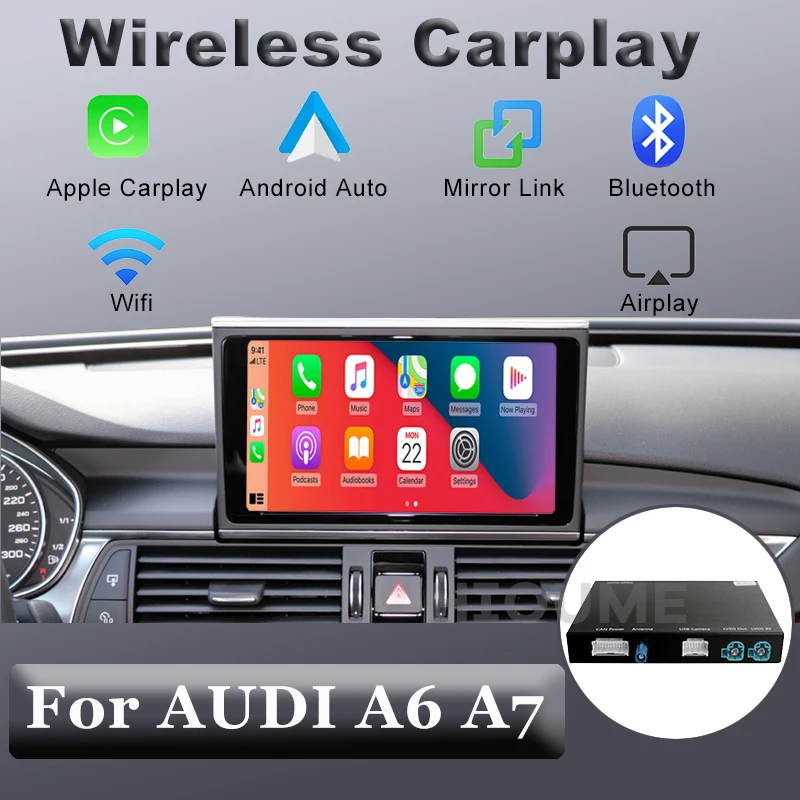 Wireless Carplay MMI Android auto Interface box For AUDI A6 A7 Original Screen Support Camera
Wireless Carplay MMI Android auto Interface box For AUDI A6 A7 Original Screen Support Camera