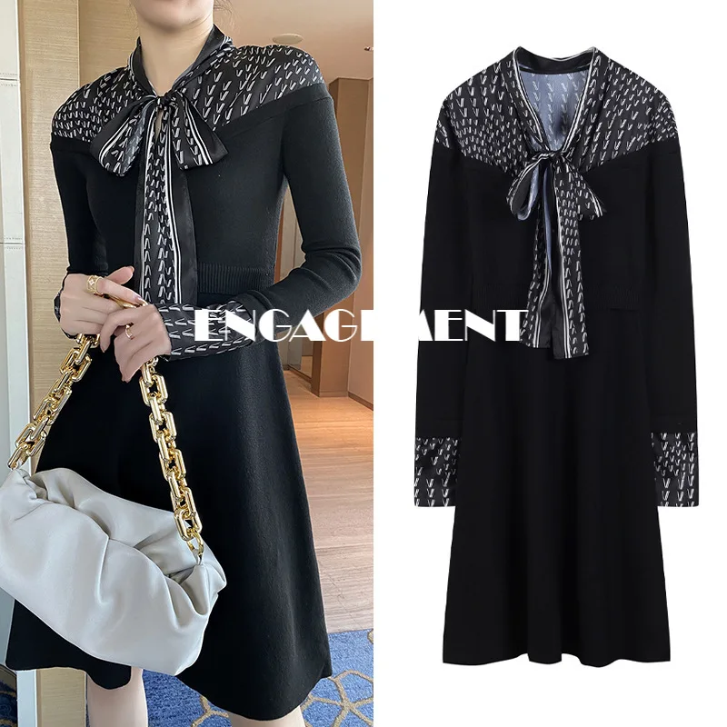ENGAGEMENT 2021 Winter New Bow Scarf Collar Slim Knit Dress Joker Long Sleeve Bottom Skirt
ENGAGEMENT 2021 Winter New Bow Scarf Collar Slim Knit Dress Joker Long Sleeve Bottom Skirt