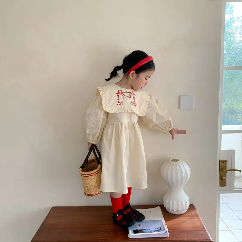 2022 Girls Cotton Dress Long Sleeve Korean Children's Clothing Kids Cotton Beige Christening Dresses For Babies One Piece Robe
2022 Girls Cotton Dress Long Sleeve Korean Children's Clothing Kids Cotton Beige Christening Dresses For Babies One Piece Robe