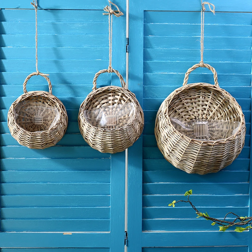 Woven Hanging Basket Storage Basket Flower Planter Wall Hanging Wicker Rattam Basket Garden Vine Pot Plants Holder Garden Balcon
Woven Hanging Basket Storage Basket Flower Planter Wall Hanging Wicker Rattam Basket Garden Vine Pot Plants Holder Garden Balcon