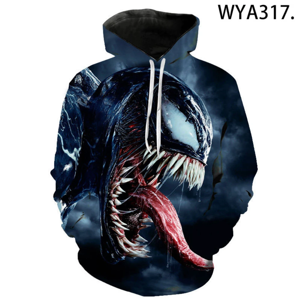 Толстовка с капюшоном Venom для мужчин и женщин, модный Повседневный свитер, пуловер с 3D принтом, уличный топ в стиле хип-хоп, Харадзюку, для осе...
Толстовка с капюшоном Venom для мужчин и женщин, модный Повседневный свитер, пуловер с 3D принтом, уличный топ в стиле хип-хоп, Харадзюку, для осе...