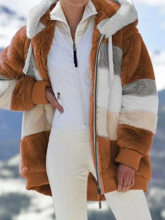 Oversize Women Warm Teddy Bear Thick Check Warm Fluffy Coat Ladies Fleece Zip Jacket Outwear Hooded Elegant Fashion Jacket
Oversize Women Warm Teddy Bear Thick Check Warm Fluffy Coat Ladies Fleece Zip Jacket Outwear Hooded Elegant Fashion Jacket