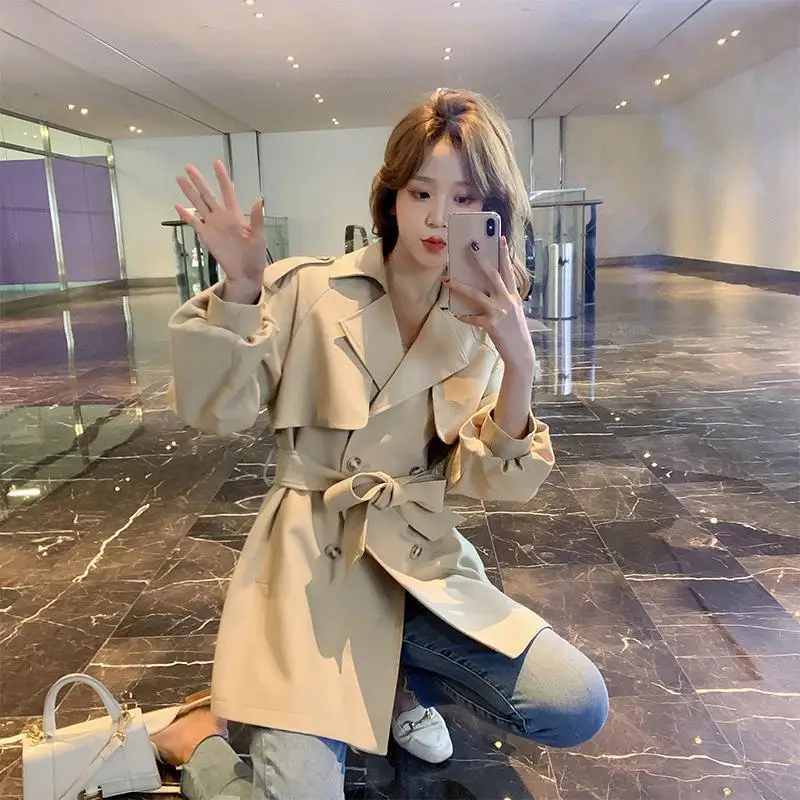 Korean Style Mid-Length Trench Coat Women 2021 New Spring Elegant Basic Windbreaker Office Lady Casual Slim Turn-Down Overcoat
Korean Style Mid-Length Trench Coat Women 2021 New Spring Elegant Basic Windbreaker Office Lady Casual Slim Turn-Down Overcoat