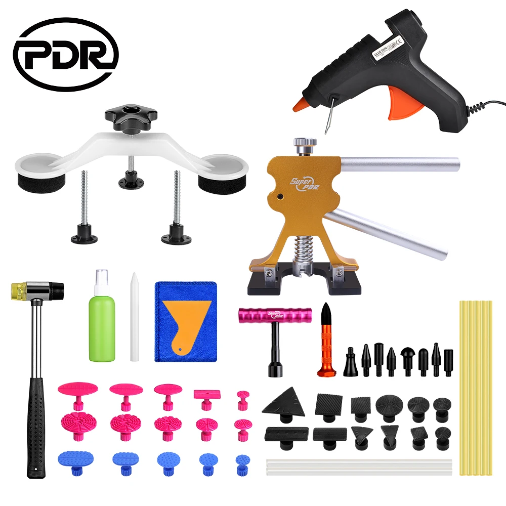 Super Pdr Glue Gun T-Bars Dent Lifter Glue Sticks Glue Tabs Hammer Paintless Car Dent Repair Tools Removing Dent
Super Pdr Glue Gun T-Bars Dent Lifter Glue Sticks Glue Tabs Hammer Paintless Car Dent Repair Tools Removing Dent