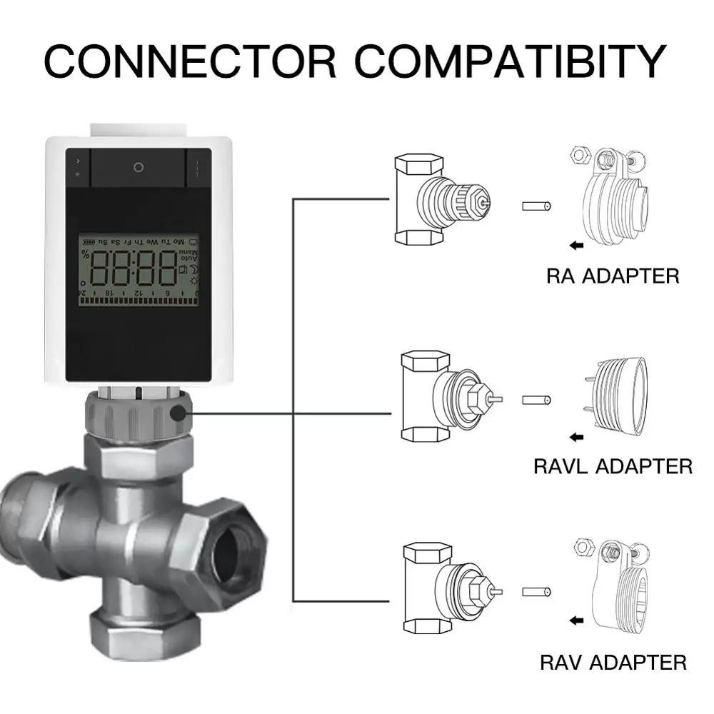 Zigbee Thermostat Heating Temperature Voice Control Smart TRV Thermostatic Valve Works with Alexa Google Home
Zigbee Thermostat Heating Temperature Voice Control Smart TRV Thermostatic Valve Works with Alexa Google Home