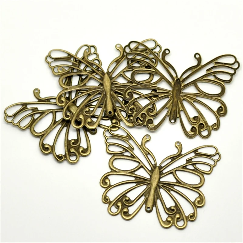 30PCs Doreen Box Filigree Butterfly Wraps Connectors Pendants Alloy Antique Bronze Color For DIY Jewelry Making Findings 6.6x5cm
30PCs Doreen Box Filigree Butterfly Wraps Connectors Pendants Alloy Antique Bronze Color For DIY Jewelry Making Findings 6.6x5cm