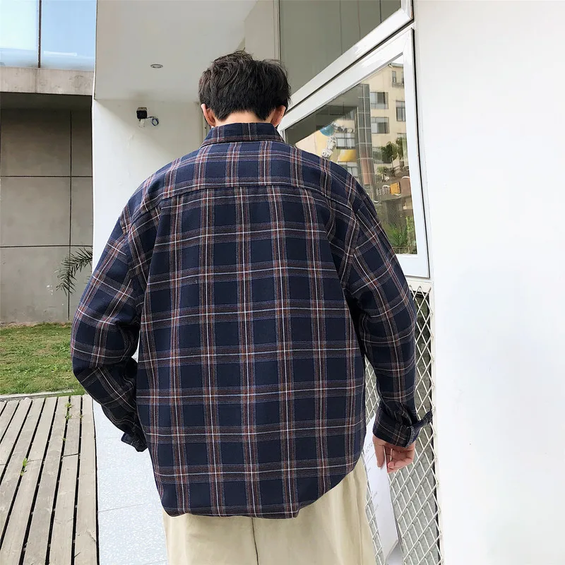 Men Shirts Plaid Turn-down Collar Oversize All-match Man Clothes Male Fashion Simple Loose Causal Ulzzang Korean Style Clothing
Men Shirts Plaid Turn-down Collar Oversize All-match Man Clothes Male Fashion Simple Loose Causal Ulzzang Korean Style Clothing