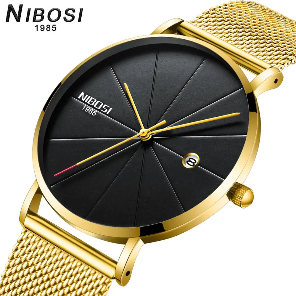 Фото Мужские модные ультратонкие часы NIBOSI простые мужские деловые - купить