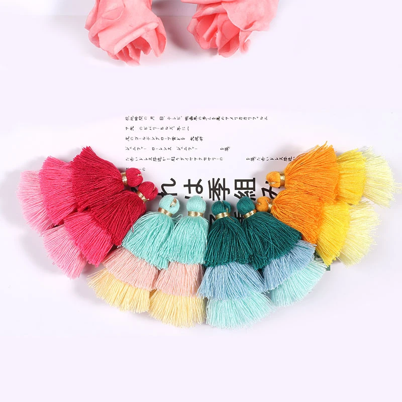 5pcs 8cm 3layer Contrast Color Small Treasure Tower Tassel Jewelry Accessories DIY Earrings Materials With Metal Ring Pendant
5pcs 8cm 3layer Contrast Color Small Treasure Tower Tassel Jewelry Accessories DIY Earrings Materials With Metal Ring Pendant