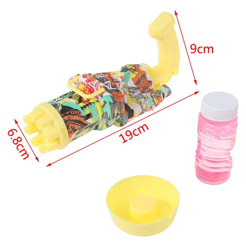 Soap bubbles gun mini toy machine gun water gun with soap kids automatic gatling bubble gun toys
Soap bubbles gun mini toy machine gun water gun with soap kids automatic gatling bubble gun toys