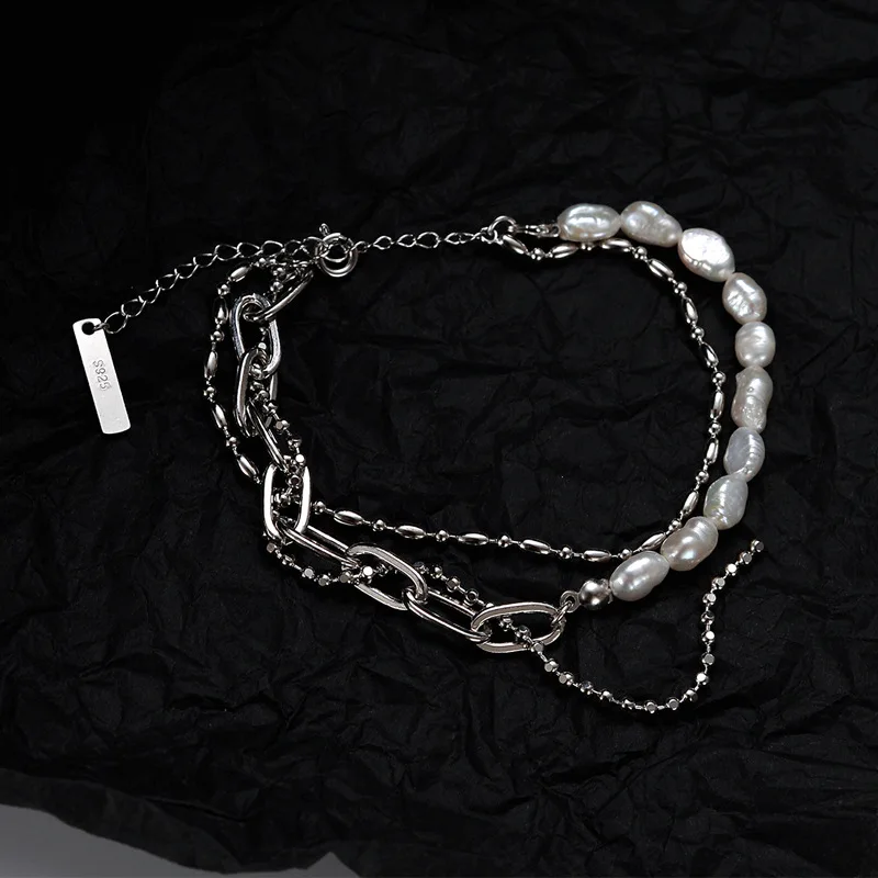 MLKENLY Baroque Pearl Bracelet Genuine 925 Sterling Silver Chain Winding Bracelet Silver 925 Fine Wrist every day Accessory
MLKENLY Baroque Pearl Bracelet Genuine 925 Sterling Silver Chain Winding Bracelet Silver 925 Fine Wrist every day Accessory