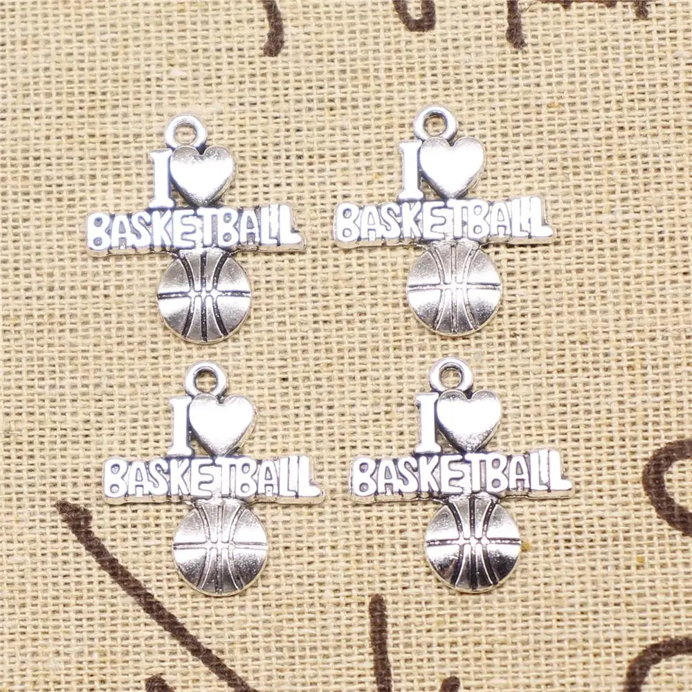 Supplies For Jewelry Making 20pcs 21x20mm Antique Silver Color I Love Basketball Charms
Supplies For Jewelry Making 20pcs 21x20mm Antique Silver Color I Love Basketball Charms