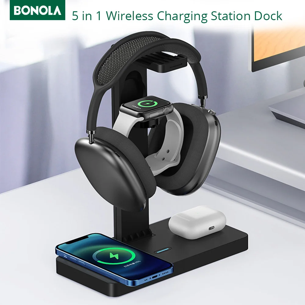 Беспроводная подставка Bonola Qi 5 в 1 для iPhone 12 11 8 Plus XR, настольная Быстрая зарядка для Apple Watch 6 5 4 Airpod pro 2
Беспроводная подставка Bonola Qi 5 в 1 для iPhone 12 11 8 Plus XR, настольная Быстрая зарядка для Apple Watch 6 5 4 Airpod pro 2