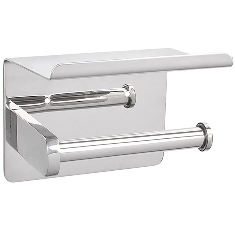 Stainless Steel Wall Mounted Toilet Roll Paper Holder Bathroom Self-Adhesive Tissue Rack with Mobile Phone Holder CNIM Hot
Stainless Steel Wall Mounted Toilet Roll Paper Holder Bathroom Self-Adhesive Tissue Rack with Mobile Phone Holder CNIM Hot