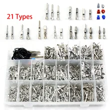 Car Electrical Wire Terminal 1/1.5/1.8/2.2/2.8/3.5mm Auto Electric Connector Plug Removal Male Female Crimp Automotive Plug Pins