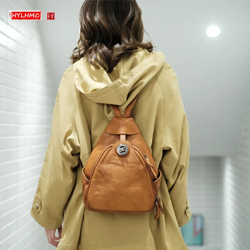 New Japanese Retro Soft Leather Women Backpack Large Capacity Shoulder Bag Joker Tooling Casual Women's Tide Leather Backpacks
New Japanese Retro Soft Leather Women Backpack Large Capacity Shoulder Bag Joker Tooling Casual Women's Tide Leather Backpacks