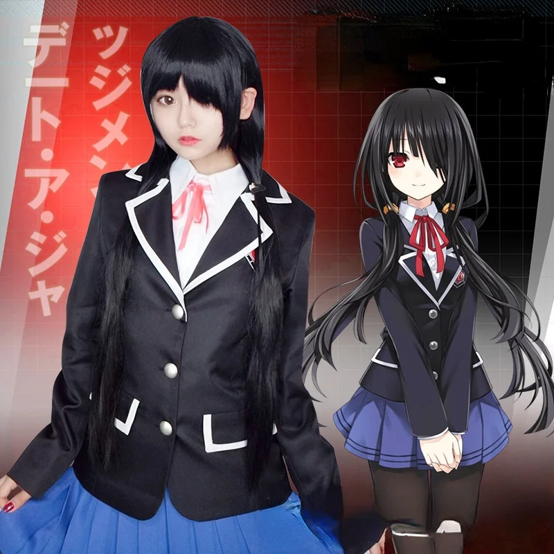 Костюм для косплея из японского аниме «DATE A LIVE Tokisaki Kurumi», парик, школьная форма, полный комплект, Женская стандарвечерние ринка 
Костюм для косплея из японского аниме «DATE A LIVE Tokisaki Kurumi», парик, школьная форма, полный комплект, Женская стандарвечерние ринка