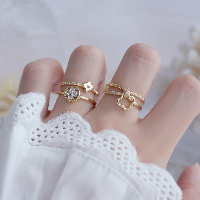 Delicate Jewelry 14K Gold Plated Pierced Flower Adjustable Crystal Rings for Women Luxury Cubic Zircon Engagement Rings
Delicate Jewelry 14K Gold Plated Pierced Flower Adjustable Crystal Rings for Women Luxury Cubic Zircon Engagement Rings