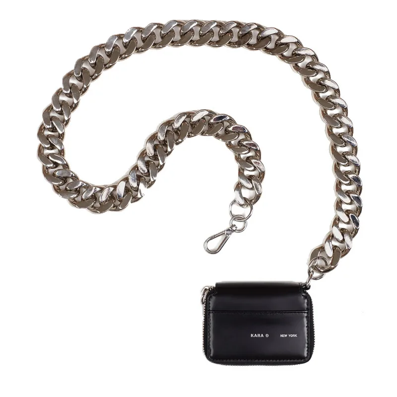 Mini Thick Metal Chian Crossbody bags for women Pu Leather Shoulder bag woman Small Square Women's bag BLACK BIKE WALLETminiins
Mini Thick Metal Chian Crossbody bags for women Pu Leather Shoulder bag woman Small Square Women's bag BLACK BIKE WALLETminiins