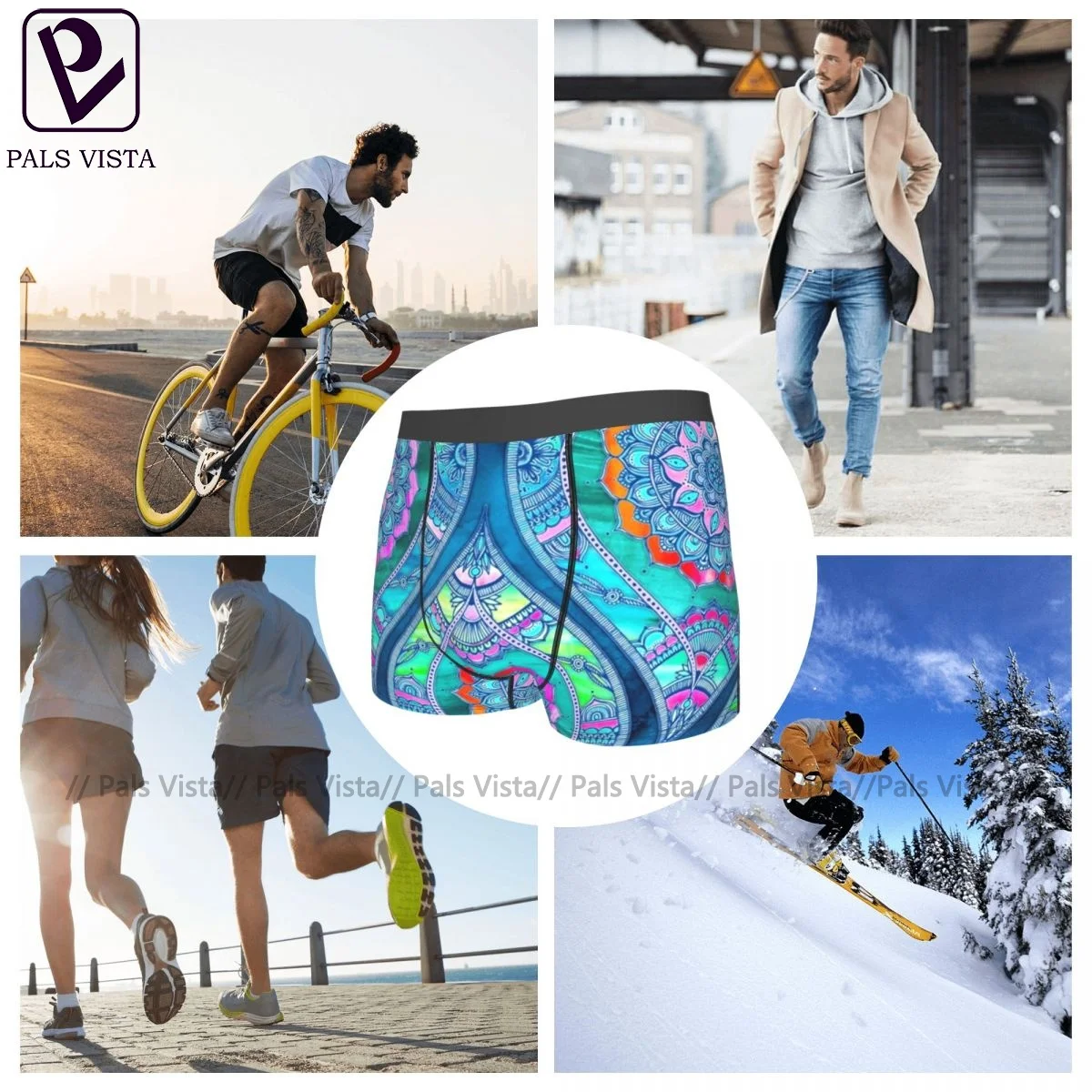 Bohemian Underwear Design Polyester Sublimation Trunk Trenky Male Stretch Boxer Brief 
Bohemian Underwear Design Polyester Sublimation Trunk Trenky Male Stretch Boxer Brief