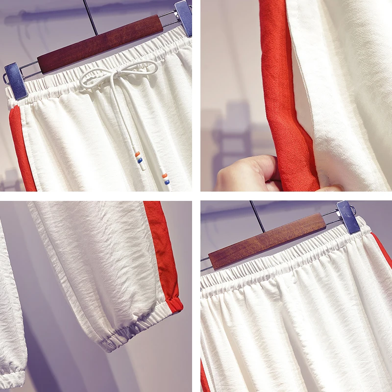 Trytree 2020 Spring Summer Women two piece set Casual O-neck Letter Tops + Pants Elastic Waist Drawstring Fashion 2 piece set
Trytree 2020 Spring Summer Women two piece set Casual O-neck Letter Tops + Pants Elastic Waist Drawstring Fashion 2 piece set