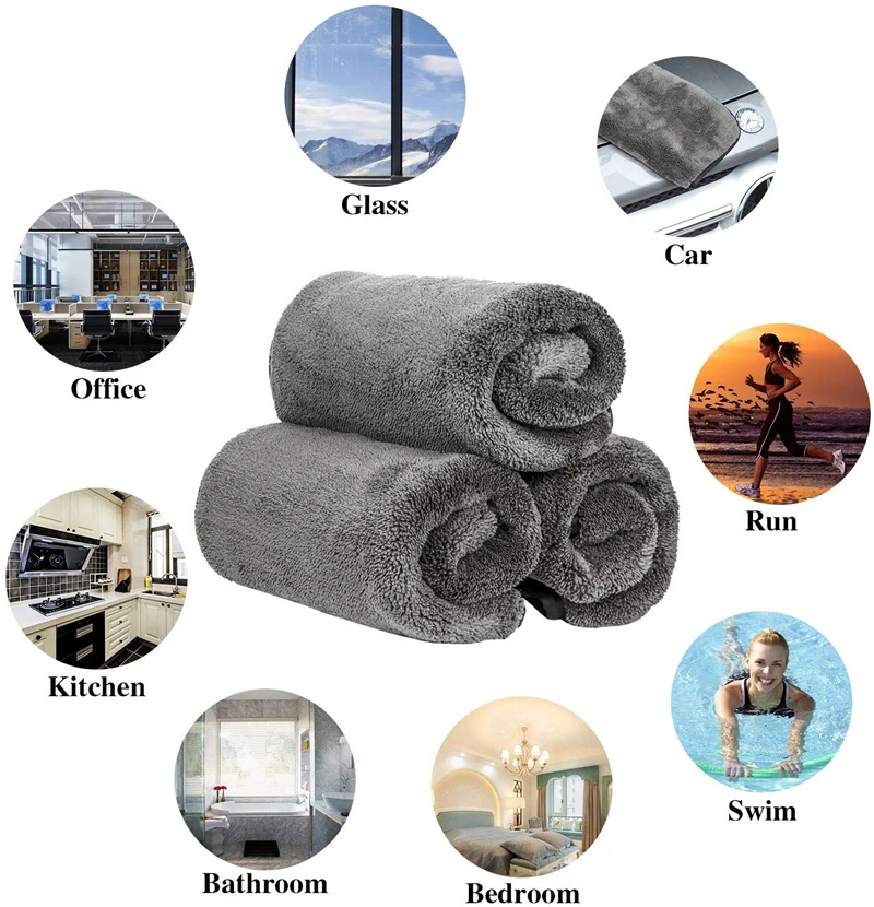 Thick Car Wash Microfiber towel Car Cleaning Drying Towels Detailing Polishing Cloth Rags for Cars Kitchen glass 40x40cm
Thick Car Wash Microfiber towel Car Cleaning Drying Towels Detailing Polishing Cloth Rags for Cars Kitchen glass 40x40cm