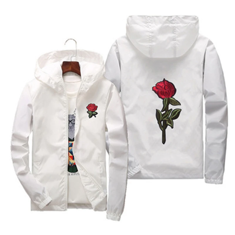 2021 spring rose jacket windbreaker jacket for men women fashion white black rose jacket women traf za наивки на одеждђ kliou
2021 spring rose jacket windbreaker jacket for men women fashion white black rose jacket women traf za наивки на одеждђ kliou