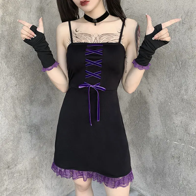 Bodycon Black Gothic Bandage A-line Sexy Summer Women Dress Lace Patchwork Fashion Dresses Female Streetwear Dark Academia
Bodycon Black Gothic Bandage A-line Sexy Summer Women Dress Lace Patchwork Fashion Dresses Female Streetwear Dark Academia