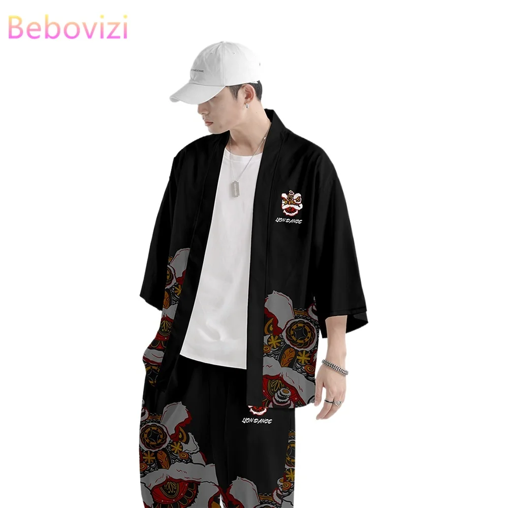 Plus Size Purple Black China Harajuku Japanese Style Sets Fashion Kimono Men Boys Cardigan Haori Obi Asian Clothes Pants Suit
Plus Size Purple Black China Harajuku Japanese Style Sets Fashion Kimono Men Boys Cardigan Haori Obi Asian Clothes Pants Suit