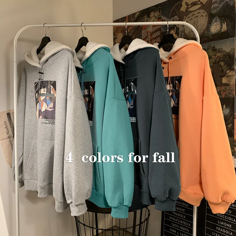 QIWN Lamb Wool Sweater Men's Hoodie Autumn and Winter Thickening Plus Fleece Sweater Loose Casual Hoodie Hoodie Men
QIWN Lamb Wool Sweater Men's Hoodie Autumn and Winter Thickening Plus Fleece Sweater Loose Casual Hoodie Hoodie Men