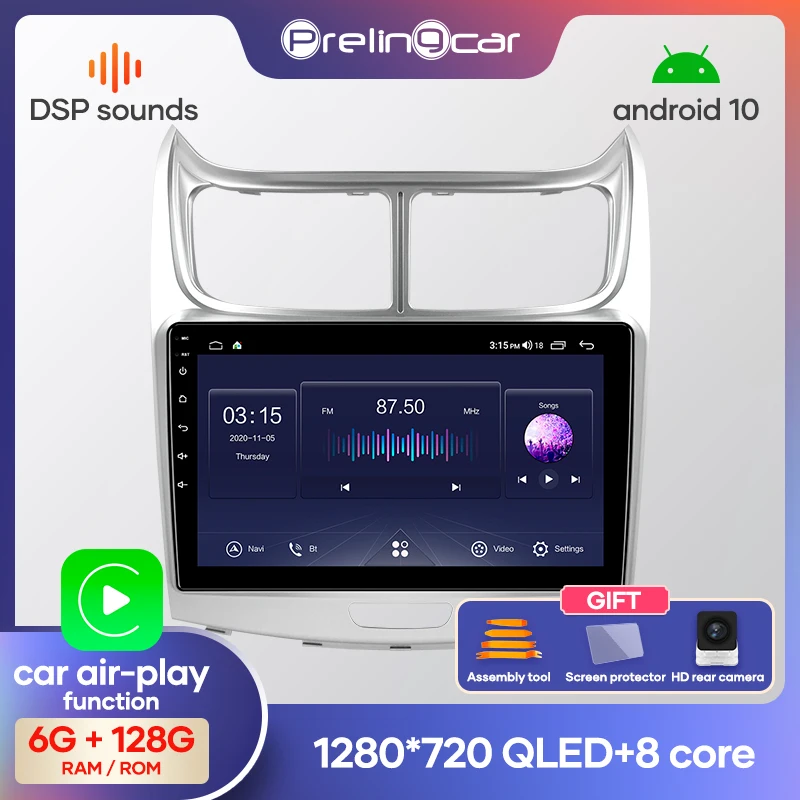 Автомагнитола Prelingcar 2 Din Android 9 0 без DVD мультимедийный видеоплеер GPS навигация для