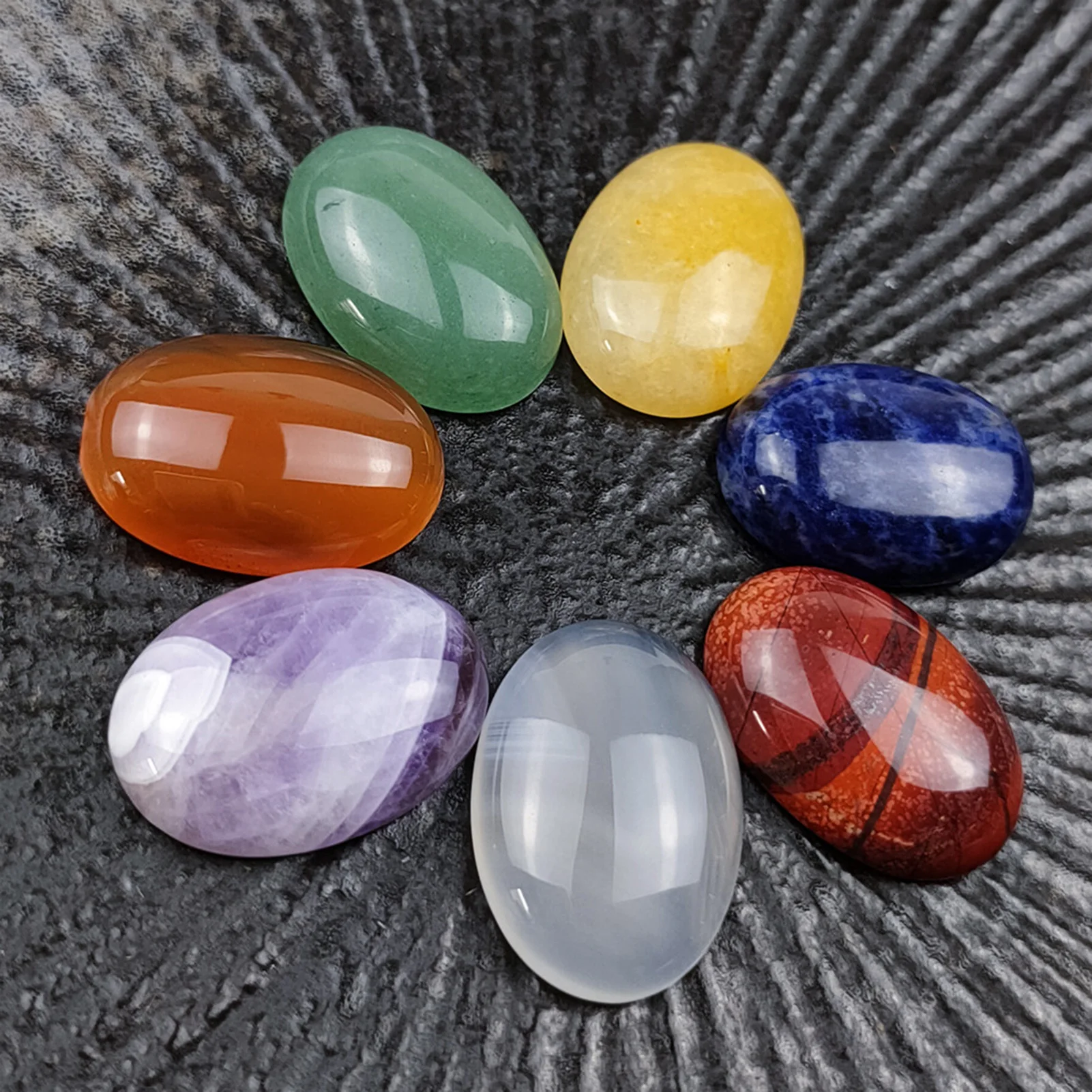 7pcs Oval Natural Crystal Gemstone Ornaments Healing Yoga Meditation Energy Stone can CSV
7pcs Oval Natural Crystal Gemstone Ornaments Healing Yoga Meditation Energy Stone can CSV