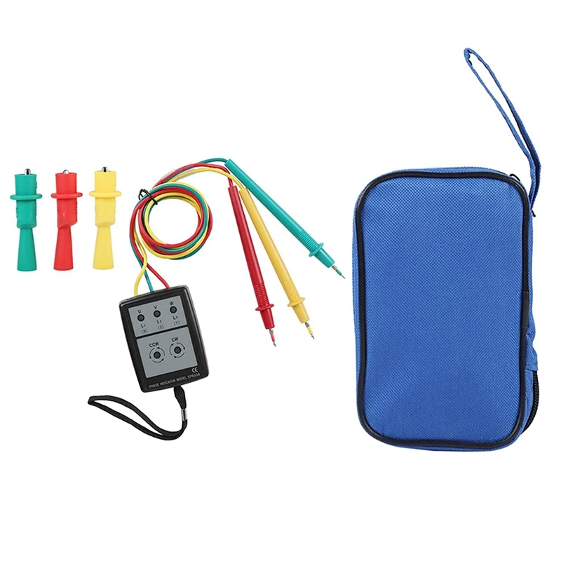 Portable Sequence Tester, SP8030 Digital Phase Rotation Indicator LED Buzzer Phase Sequence Meter
Portable Sequence Tester, SP8030 Digital Phase Rotation Indicator LED Buzzer Phase Sequence Meter