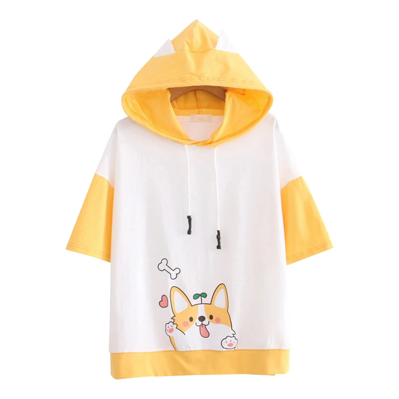 Cartoon Corgi Harajuku Hooded Tshirt Shiba Inu Print Girls T shirts High Quality Short Sleeve Tees T-shirts
Cartoon Corgi Harajuku Hooded Tshirt Shiba Inu Print Girls T shirts High Quality Short Sleeve Tees T-shirts