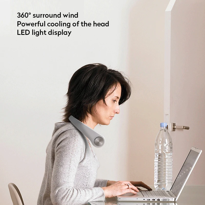 Mini Portable Cooler Electric Cooling Fan Mini Neck Fan USB Handsfree Outdoors Sports Fan 3 Level Portable Fans Air Conditioner 
Mini Portable Cooler Electric Cooling Fan Mini Neck Fan USB Handsfree Outdoors Sports Fan 3 Level Portable Fans Air Conditioner