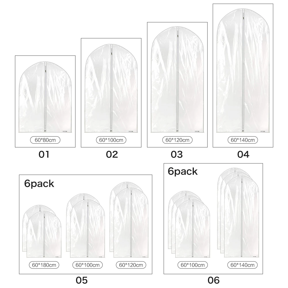 6pcs Dustproof Garment Bags Cloth Cover Bags Wardrobe Storage Bag Dust Cover Clothes Protector Garment Suit Coat Dust Cover
6pcs Dustproof Garment Bags Cloth Cover Bags Wardrobe Storage Bag Dust Cover Clothes Protector Garment Suit Coat Dust Cover