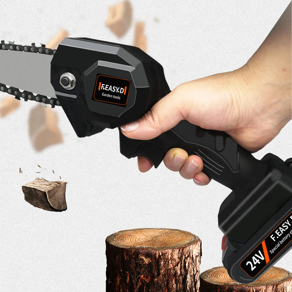 Rechargeable Electric Pruning ChainSaw Small Electronical Saws Woodworking Tool One-handed Power Tool For Garden Logging
Rechargeable Electric Pruning ChainSaw Small Electronical Saws Woodworking Tool One-handed Power Tool For Garden Logging