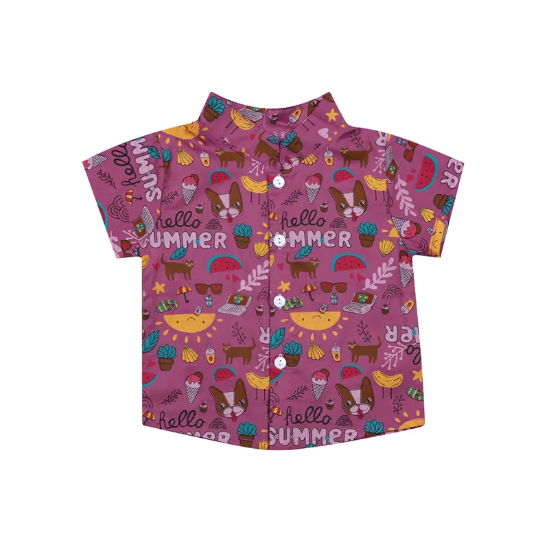 Kids Shirt, Boys Cartoon Pattern Print Stand Collar Short Sleeve Tops Blouse for Summer Fall
Kids Shirt, Boys Cartoon Pattern Print Stand Collar Short Sleeve Tops Blouse for Summer Fall
