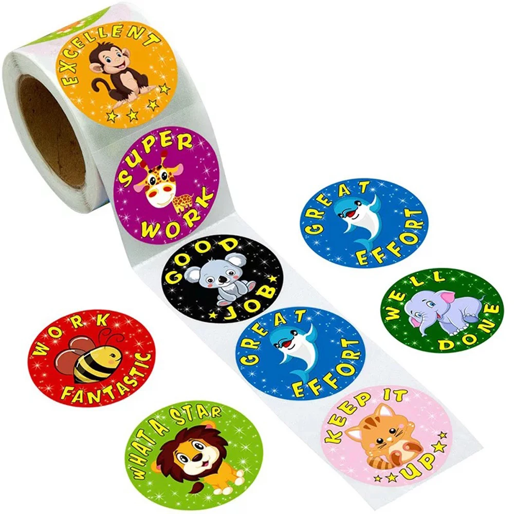 100-500 pcs/pack Cartoon Aniamls Sticker Teacher Reward Stickers School Student Encouragement Words For Kids Toy Sticker
100-500 pcs/pack Cartoon Aniamls Sticker Teacher Reward Stickers School Student Encouragement Words For Kids Toy Sticker