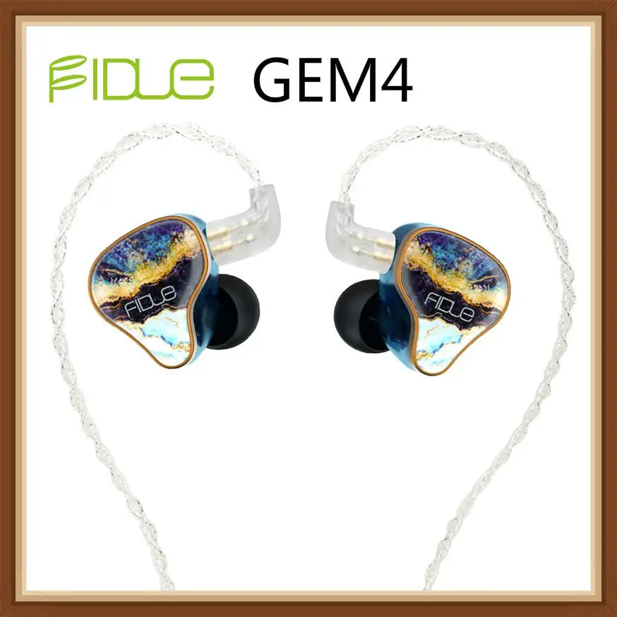 

FIDUE GEM4 4BA Earphones HiFi Music Monitor DJ Studio Audiophile Musician Earphones Headphones with Detachable Cable IEMs