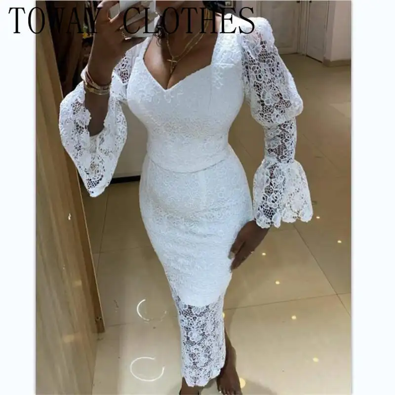 Sweetheart Neck Long Sleeve Contrast Lace Flared Sleeves Bodycon Dress Midi Summer Autumn Dresses For Women 2021
Sweetheart Neck Long Sleeve Contrast Lace Flared Sleeves Bodycon Dress Midi Summer Autumn Dresses For Women 2021