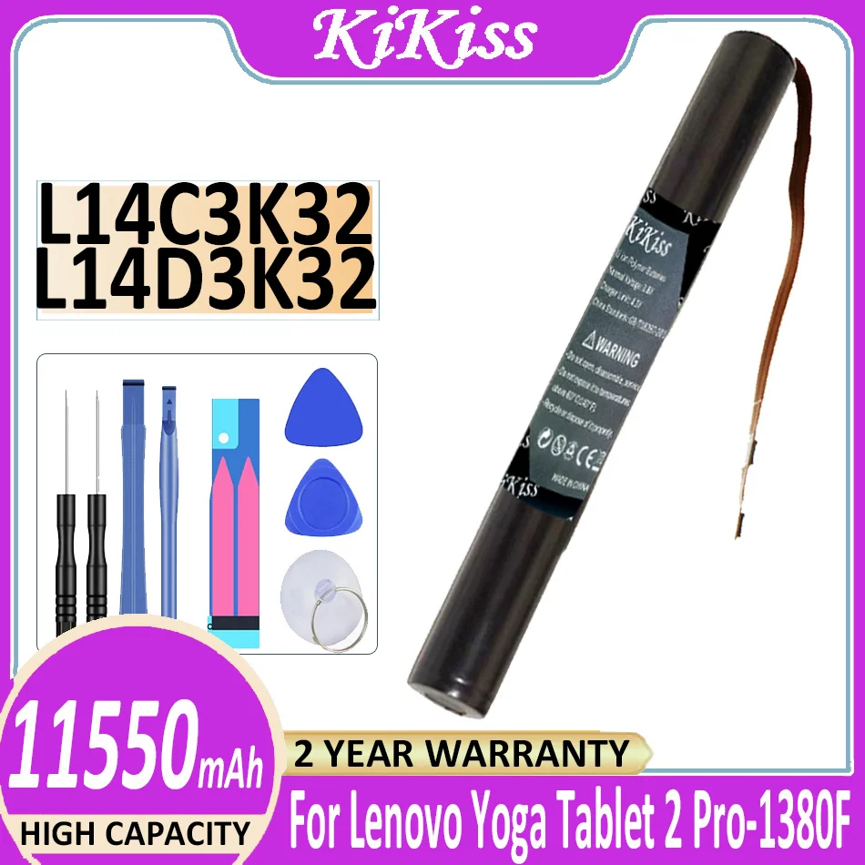 Original KiKiss Battery L14C3K32/L14D3K32 11550mAh for Lenovo YOGA Tablet 2 Pro-1380F 1380 YT2-1380 YT2-1380F Yoga 11-TTH
Original KiKiss Battery L14C3K32/L14D3K32 11550mAh for Lenovo YOGA Tablet 2 Pro-1380F 1380 YT2-1380 YT2-1380F Yoga 11-TTH