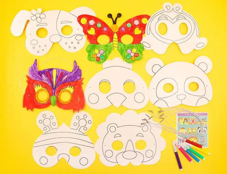 8Pcs Cartoon Animal Painting Mask DIY Color Kindergarten Graffiti Art Crafts Toys Creative Drawing Toys for Children Kids GYH
8Pcs Cartoon Animal Painting Mask DIY Color Kindergarten Graffiti Art Crafts Toys Creative Drawing Toys for Children Kids GYH