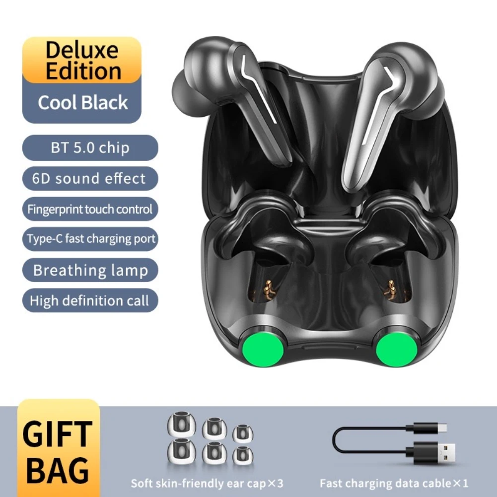 Y3 TWS Gaming Earphones Smart Touch Wireless Bluetooth Headphones HIFI Low Latency Headset Noise Reduction In-Ear Earbuds
Y3 TWS Gaming Earphones Smart Touch Wireless Bluetooth Headphones HIFI Low Latency Headset Noise Reduction In-Ear Earbuds