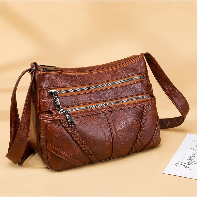 Women Soft Leather Shoulder Bags Female Crossbody Bags For Women Ladies Bags Designer Commuter bag
Women Soft Leather Shoulder Bags Female Crossbody Bags For Women Ladies Bags Designer Commuter bag