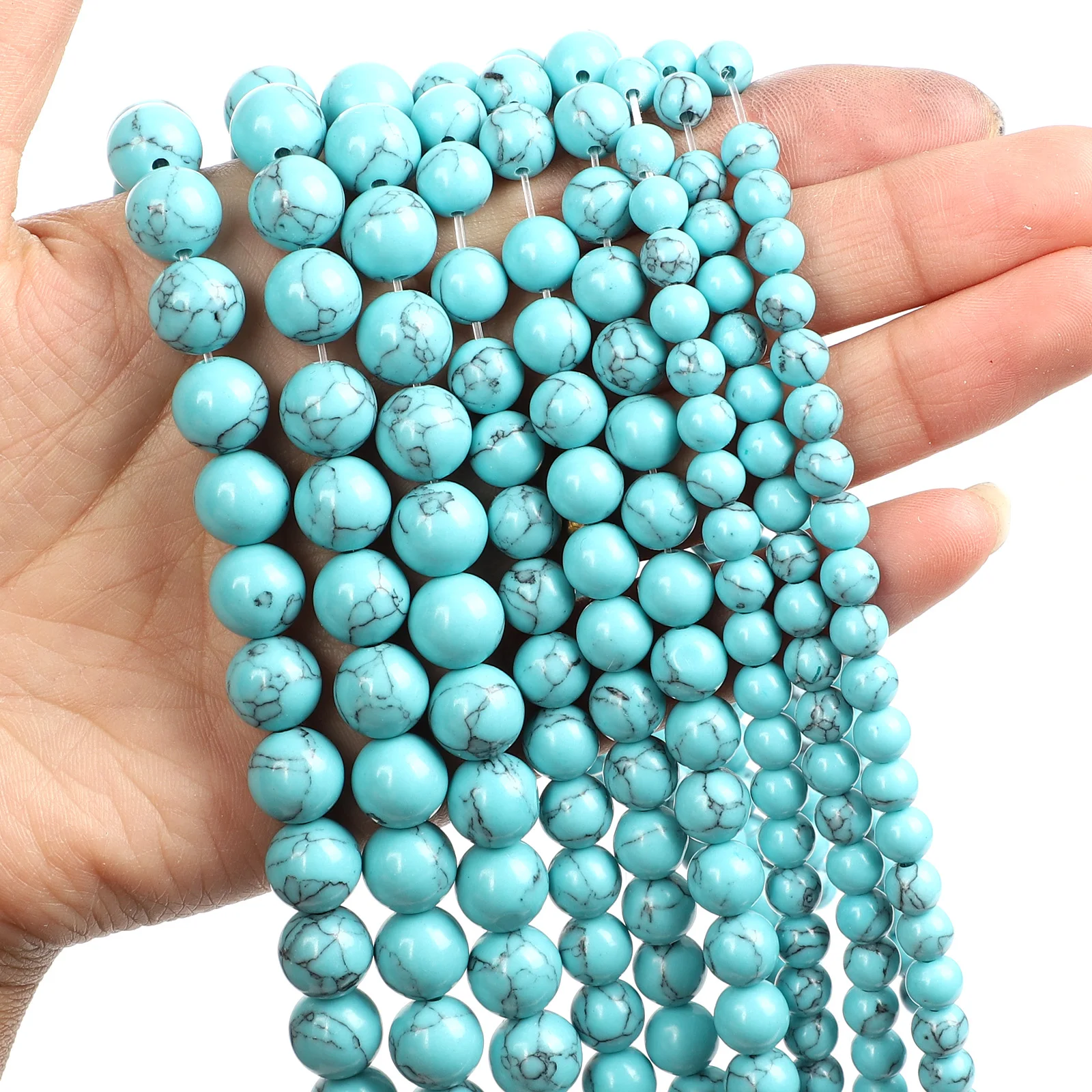 Lake BlueTurquoise Natural Stone Bead Round Loose Spacer Bead For Jewelry Making DIY Bracelet Necklace Accessories Charm
Lake BlueTurquoise Natural Stone Bead Round Loose Spacer Bead For Jewelry Making DIY Bracelet Necklace Accessories Charm