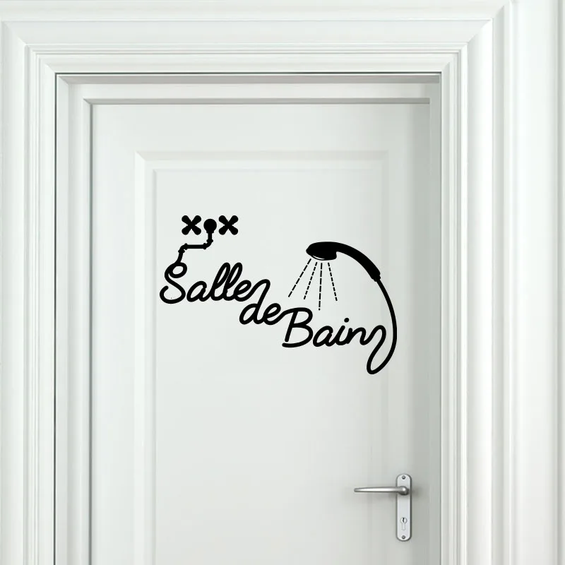 French Bathroom Door Sticker Decal Shower Room Salle De Bain Glass Wall Decals Stickers Art Mural
French Bathroom Door Sticker Decal Shower Room Salle De Bain Glass Wall Decals Stickers Art Mural
