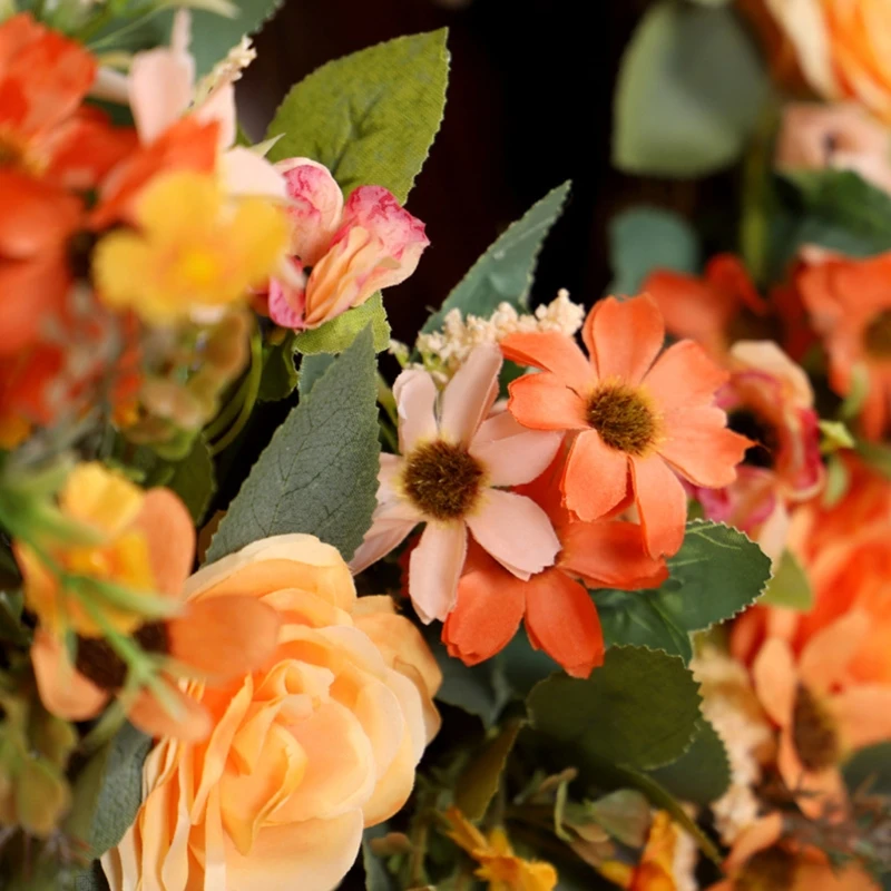 Artificial Flower Door Wreaths Wild Chrysanthemum and Peony Wreath Orange Simulation Wreath Silk Flower Garland Front Door LXAC
Artificial Flower Door Wreaths Wild Chrysanthemum and Peony Wreath Orange Simulation Wreath Silk Flower Garland Front Door LXAC